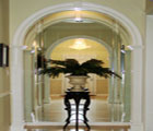 Arch Mirror with Bevel Strips